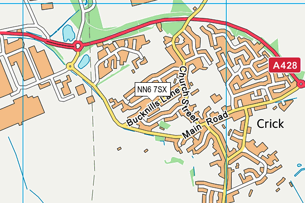 NN6 7SX map - OS VectorMap District (Ordnance Survey)