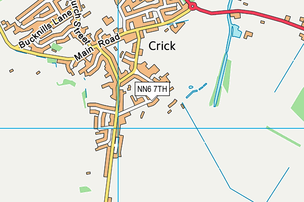 NN6 7TH map - OS VectorMap District (Ordnance Survey)