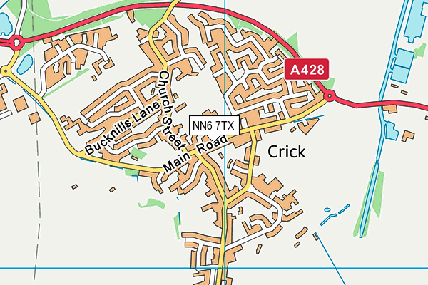 Crick Playing Field map (NN6 7TX) - OS VectorMap District (Ordnance Survey)