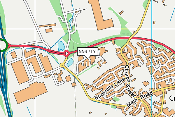 NN6 7TY map - OS VectorMap District (Ordnance Survey)