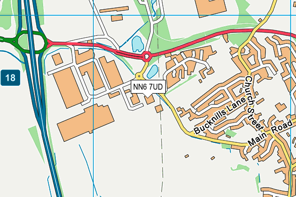 NN6 7UD map - OS VectorMap District (Ordnance Survey)