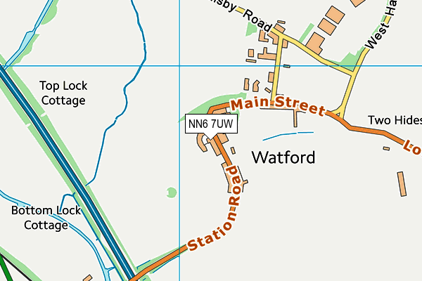 NN6 7UW map - OS VectorMap District (Ordnance Survey)