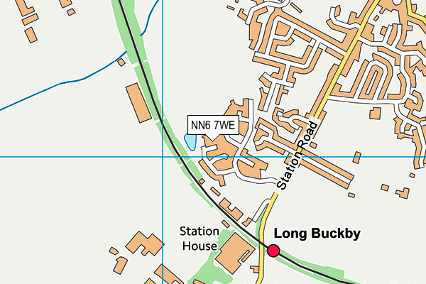 NN6 7WE map - OS VectorMap District (Ordnance Survey)