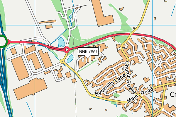 NN6 7WJ map - OS VectorMap District (Ordnance Survey)