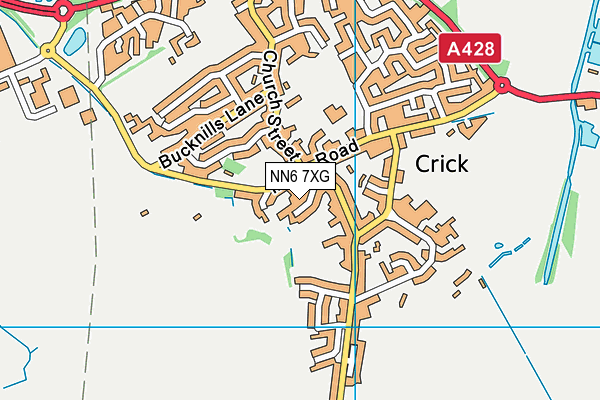 NN6 7XG map - OS VectorMap District (Ordnance Survey)