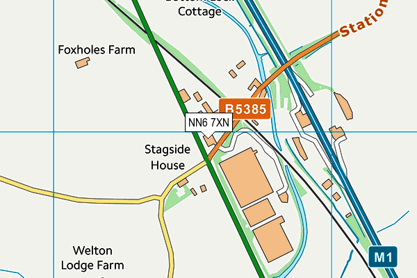 NN6 7XN map - OS VectorMap District (Ordnance Survey)