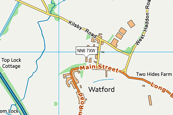 NN6 7XW map - OS VectorMap District (Ordnance Survey)