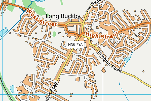 NN6 7YA map - OS VectorMap District (Ordnance Survey)