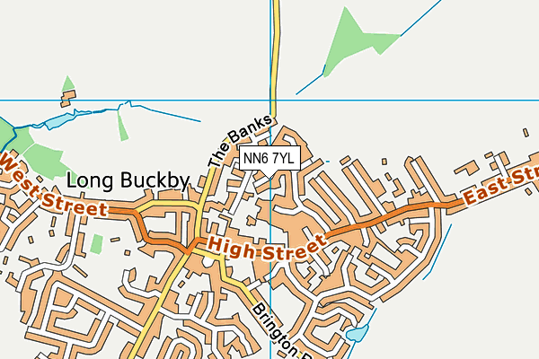 NN6 7YL map - OS VectorMap District (Ordnance Survey)