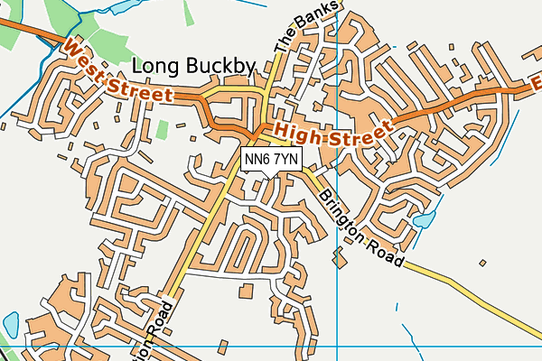 NN6 7YN map - OS VectorMap District (Ordnance Survey)