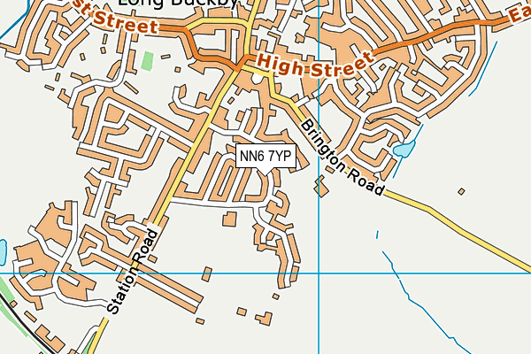 NN6 7YP map - OS VectorMap District (Ordnance Survey)