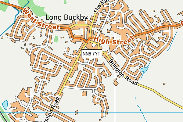 NN6 7YT map - OS VectorMap District (Ordnance Survey)