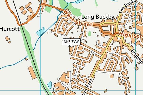 NN6 7YW map - OS VectorMap District (Ordnance Survey)