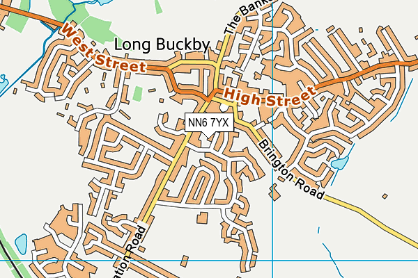 NN6 7YX map - OS VectorMap District (Ordnance Survey)