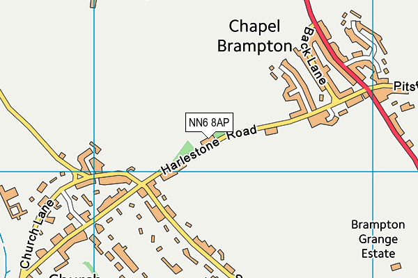 NN6 8AP map - OS VectorMap District (Ordnance Survey)