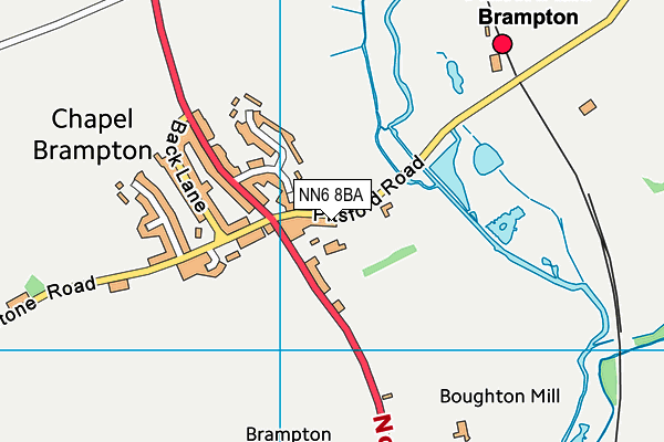 NN6 8BA map - OS VectorMap District (Ordnance Survey)