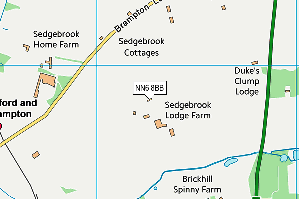 NN6 8BB map - OS VectorMap District (Ordnance Survey)