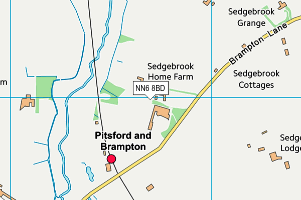 Club At Sedgebrook Hall map (NN6 8BD) - OS VectorMap District (Ordnance Survey)