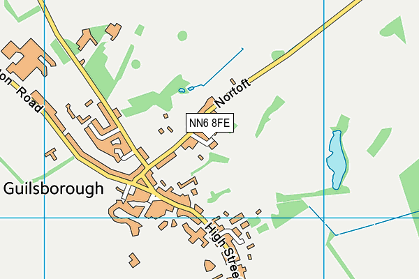 NN6 8FE map - OS VectorMap District (Ordnance Survey)