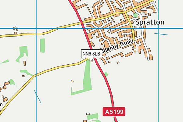 NN6 8LB map - OS VectorMap District (Ordnance Survey)