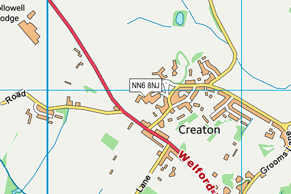NN6 8NJ map - OS VectorMap District (Ordnance Survey)