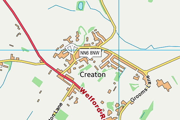 NN6 8NW map - OS VectorMap District (Ordnance Survey)