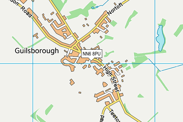 NN6 8PU map - OS VectorMap District (Ordnance Survey)