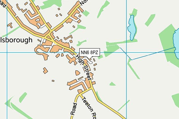 NN6 8PZ map - OS VectorMap District (Ordnance Survey)