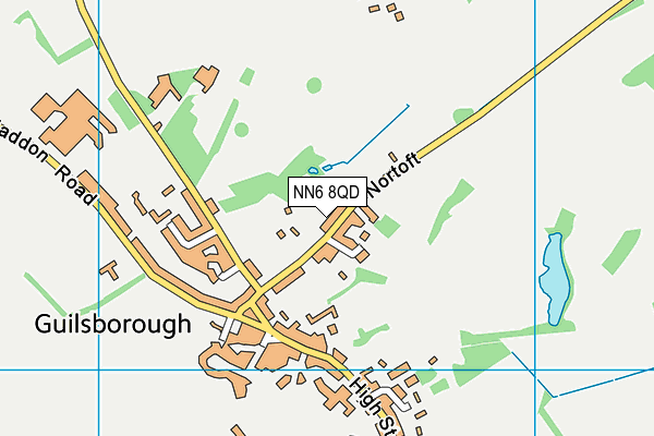 NN6 8QD map - OS VectorMap District (Ordnance Survey)
