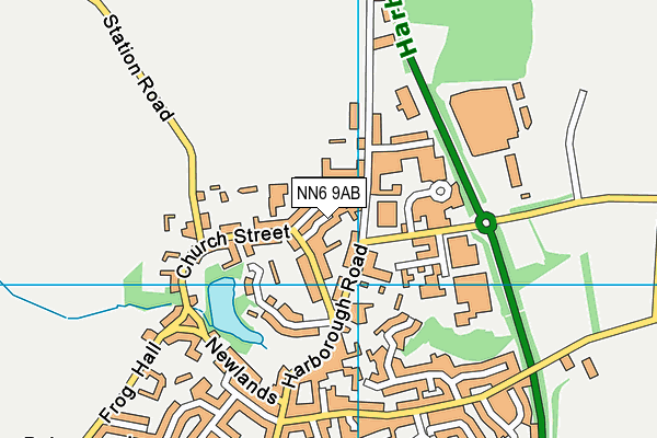 NN6 9AB map - OS VectorMap District (Ordnance Survey)