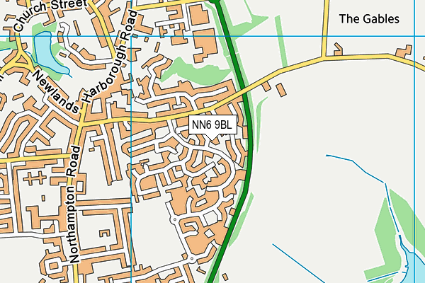 NN6 9BL map - OS VectorMap District (Ordnance Survey)