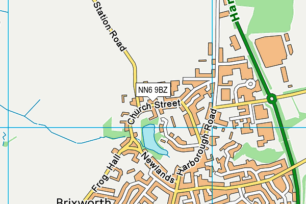 NN6 9BZ map - OS VectorMap District (Ordnance Survey)