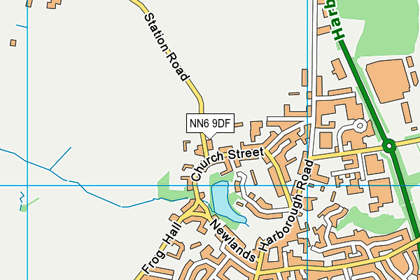 NN6 9DF map - OS VectorMap District (Ordnance Survey)