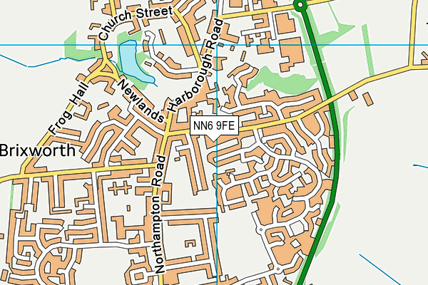 NN6 9FE map - OS VectorMap District (Ordnance Survey)