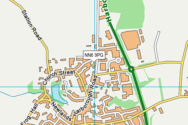 NN6 9PG map - OS VectorMap District (Ordnance Survey)