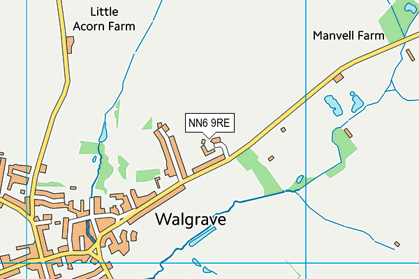 NN6 9RE map - OS VectorMap District (Ordnance Survey)
