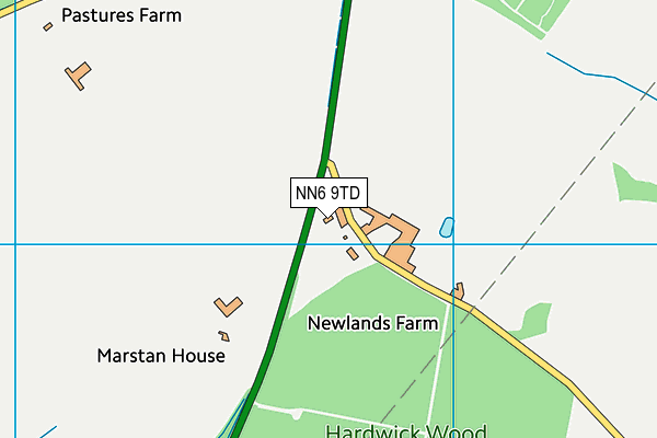NN6 9TD map - OS VectorMap District (Ordnance Survey)