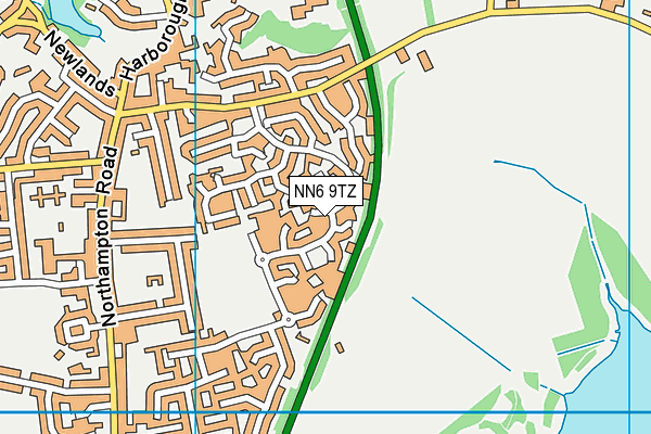 NN6 9TZ map - OS VectorMap District (Ordnance Survey)