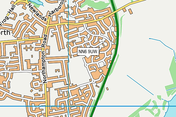NN6 9UW map - OS VectorMap District (Ordnance Survey)