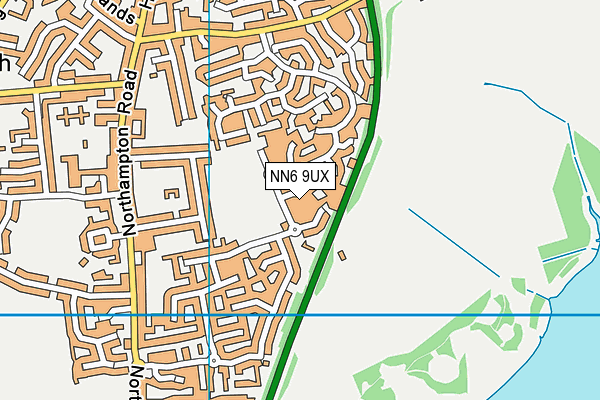 NN6 9UX map - OS VectorMap District (Ordnance Survey)