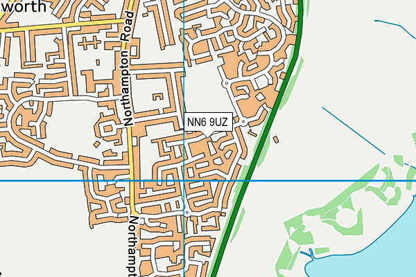 Ashway Playing Field map (NN6 9UZ) - OS VectorMap District (Ordnance Survey)