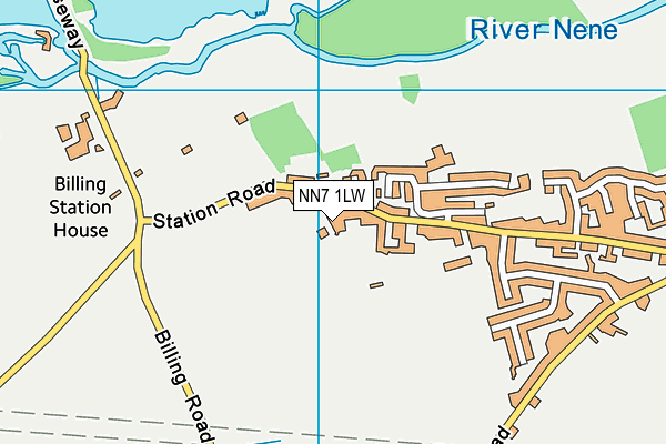 NN7 1LW map - OS VectorMap District (Ordnance Survey)
