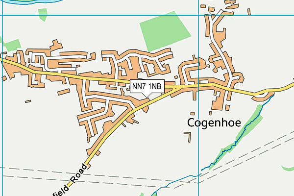 Cogenhoe Village Hall map (NN7 1NB) - OS VectorMap District (Ordnance Survey)