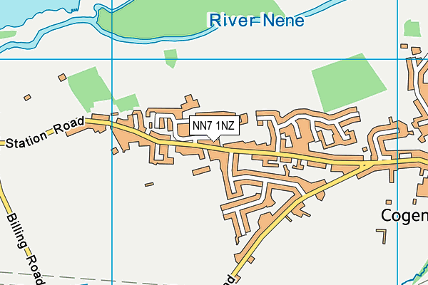 NN7 1NZ map - OS VectorMap District (Ordnance Survey)