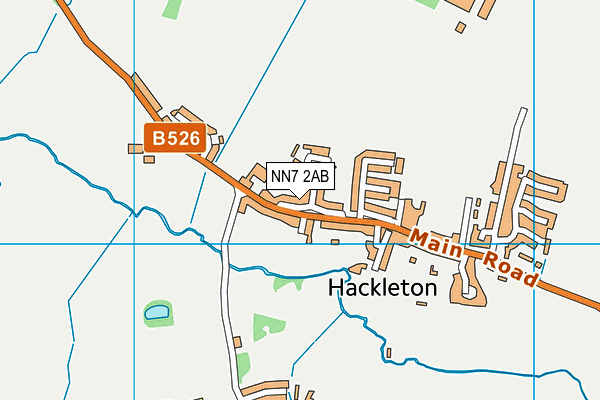 Hackleton CofE Primary School map (NN7 2AB) - OS VectorMap District (Ordnance Survey)
