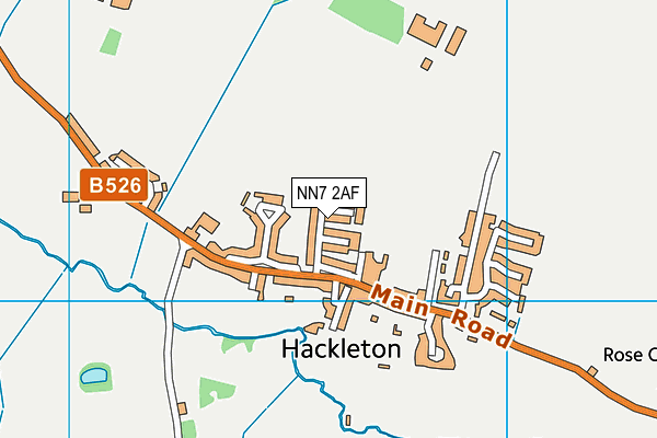 NN7 2AF map - OS VectorMap District (Ordnance Survey)