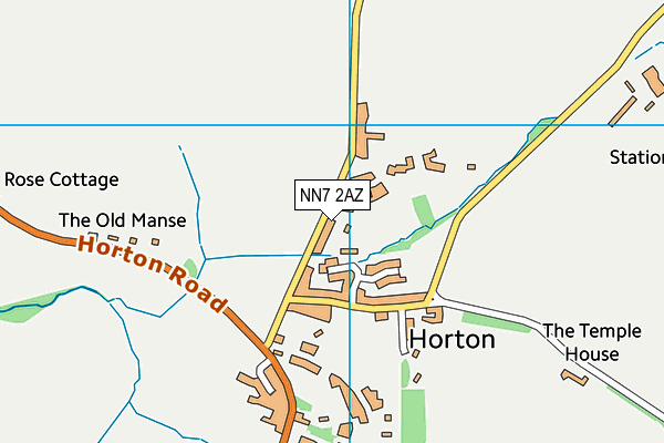 NN7 2AZ map - OS VectorMap District (Ordnance Survey)