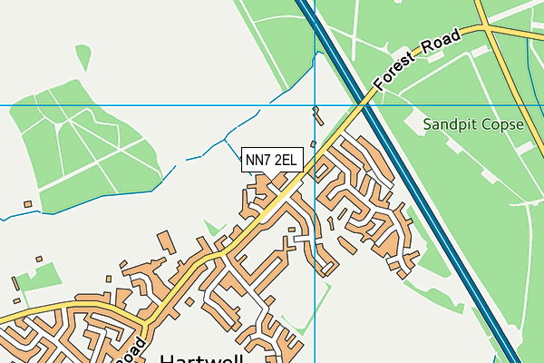 NN7 2EL map - OS VectorMap District (Ordnance Survey)