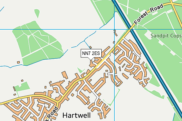 NN7 2ES map - OS VectorMap District (Ordnance Survey)
