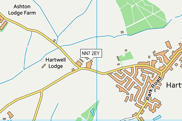 NN7 2EY map - OS VectorMap District (Ordnance Survey)